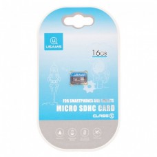 Карта памяти Micro SDHC Card Usams US-ZB093 TF High Speed Card 16Gb Class 10