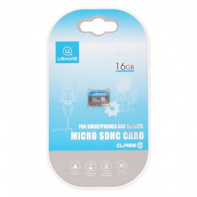 Карта памяти Micro SDHC Card Usams US-ZB093 TF High Speed Card 16Gb Class 10