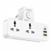 Сетевой фильтр разветвитель LDNIO SC2311 HUB 2 розетки + Type-C 20W (для iPhone) + USB 18W QC + USB 2.4A + фонарик