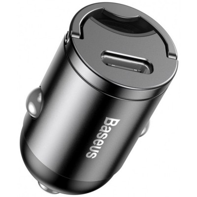 Зарядное устройство в авто с быстрой зарядкой Baseus Tiny Star Mini PPS quick charger и кабелем Type-C to Lightning (1m) для зарядки iPhone Gray