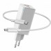Быстрое сетевое зарядное устройство Baseus GaN2 Quick Charger 45W Type-C + USB-A (с кабелем Type-C to Type-C на 60W) White