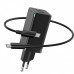 Быстрое сетевое зарядное устройство Baseus GaN2 Quick Charger 45W Type-C + Type-C (с кабелем Type-C to Type-C на 60W) Black 