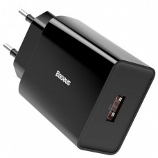 Сетевое зарядное устройство Baseus Speed Mini QC single U Quick Charger (QC3.0, 18W, 1USB) Black