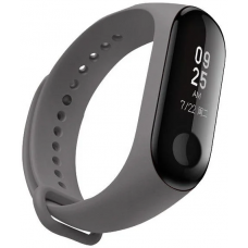 Силиконовый ремешок для фитнес браслета Xiaomi Mi Band 3/4 Dark Grey