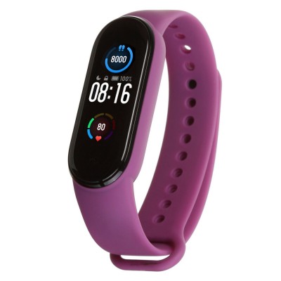 Силиконовый ремешок для фитнес браслета Xiaomi Mi Band 5 Purple