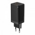 Быстрое сетевое зарядное устройство Baseus GaN2 Pro Quick Charger 65W (2 Type-C + USB-A) Black 