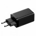 Быстрое сетевое зарядное устройство Baseus GaN2 Pro Quick Charger 65W (2 Type-C + USB-A) Black 