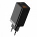 Быстрое сетевое зарядное устройство Baseus GaN2 Pro Quick Charger 65W (2 Type-C + USB-A) Black 