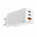 Быстрое сетевое зарядное устройство Baseus GaN2 Pro Quick Charger 65W (2 Type-C + USB-A) White