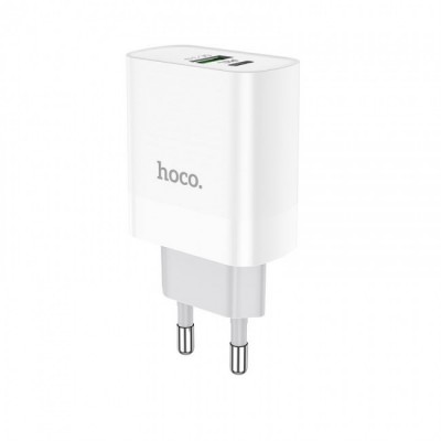 Сетевое зарядное устройство Hoco C80A Rapido PD+QC3.0 charger White