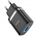 Сетевое зарядное устройство Hoco N1 (комплект с кабелем MicroUSB) 1USB, 2,4A Black