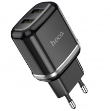 Сетевое зарядное устройство Hoco N4 Aspiring dual port charger (2USB, 2,4A) Black