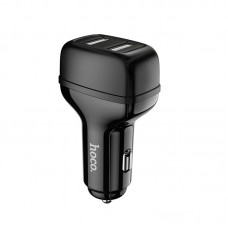 Автомобильное зарядное устройство Hoco DZ3 2USB, 2.4A c кабелем Lightning Black