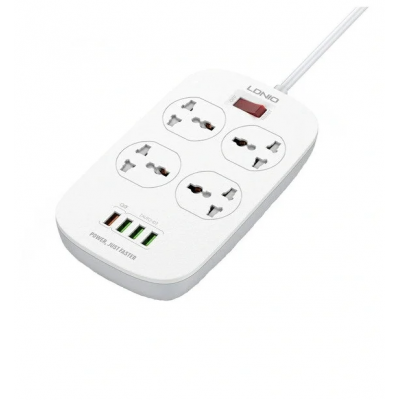 Сетевой удлинитель Ldnio SC4407 (2500W, длина шнура: 2.0m, 4 port 4USB) White