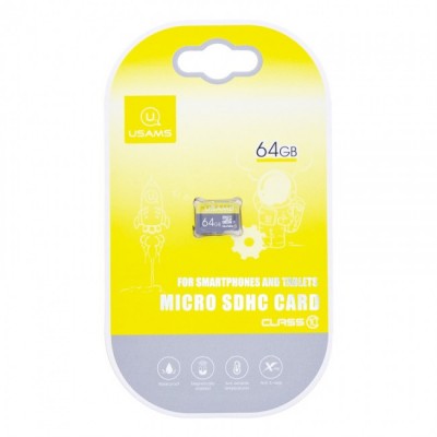Карта памяти Micro SDHC Card Usams US-ZB095 TF High Speed Card 64Gb Class 10