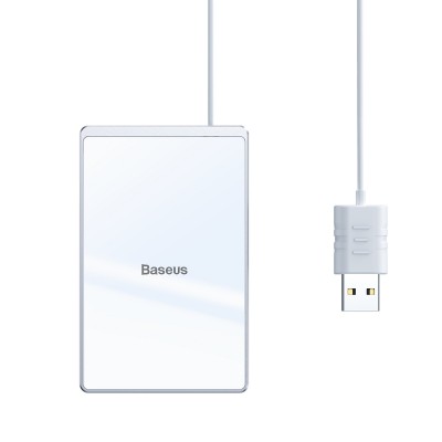 Беспроводное зарядное устройство Baseus Card Ultra-thin 15W с влагозащитой IP67 White