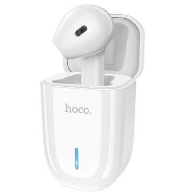 Bluetooth гарнитура Hoco E55 Flicker с зарядным чехлом White