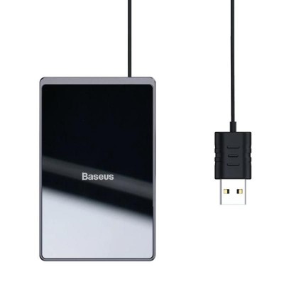 Беспроводное зарядное устройство Baseus Card Ultra-thin 15W с влагозащитой IP67 Black