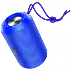 Портативная Bluetooth колонка Hoco HC1 Trendy sound с влагозащитой IPX5 (BT 5.0, AUX, USB, MicroSD, FM радио) Blue