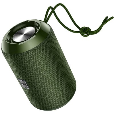 Портативная Bluetooth колонка Hoco HC1 Trendy sound с влагозащитой IPX5 (BT 5.0, AUX, USB, MicroSD, FM радио) Dark Green