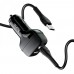 Автомобильное зарядное устройство Hoco DZ3 2USB, 2.4A c кабелем MicroUSB Black