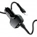 Автомобильное зарядное устройство Hoco DZ3 2USB, 2.4A c кабелем Lightning Black