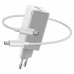 Быстрое сетевое зарядное устройство Baseus GaN2 Quick Charger 45W Type-C + Type-C (с кабелем Type-C to Type-C на 60W) White