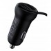 FM-модулятор (трансмиттер) в авто Baseus T typed S-16 (Bluetooth, MP3, MicroSD, AUX) c функцией зарядного устройства на 2 USB Black