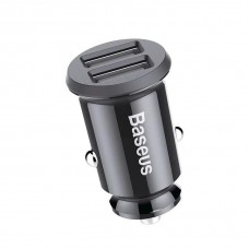 Автомобильное зарядное устройство Baseus Grain Pro Car Charger с быстрой зарядкой QC 3.0 (2 USB, 4.8A) Black