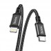 Кабель Hoco X14 Type-C to Lightning Double Speed (20W, PD) 2m Black