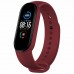 Силиконовый ремешок для фитнес браслета Xiaomi Mi Band 5 Wine Red
