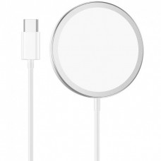Беспроводная зарядка Hoco CW30 Pro Original series magnetic wireless fast charger Silver
