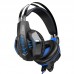 Игровые наушники Hoco W102 Cool tour с микрофоном и подсветкой Blue