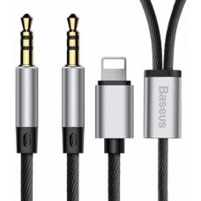 Переходник Baseus L33 Apple+3.5mm to 3.5mm AUX Black