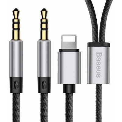Переходник Baseus L33 Apple+3.5mm to 3.5mm AUX Black