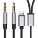 Переходник Baseus L33 Apple+3.5mm to 3.5mm AUX Black