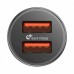 Автомобильное зарядное устройство Baseus Small Screw Quick Charge (2USB, 36W) Black