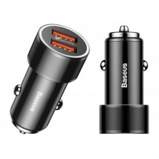 Автомобильное зарядное устройство Baseus Small Screw Quick Charge (2USB, 36W) Black
