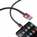 Кабель Type-C с оплеткой Baseus Cafule HW Quick Charging Double-sided Blind Interpolation 40W 5A 1m Black Red