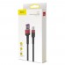Кабель Type-C с оплеткой Baseus Cafule HW Quick Charging Double-sided Blind Interpolation 40W 5A 1m Black Red