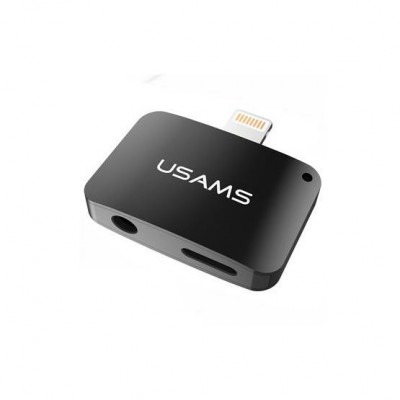 Переходник Usams US-SJ137 Lightning 2 in 1 Adapter Black