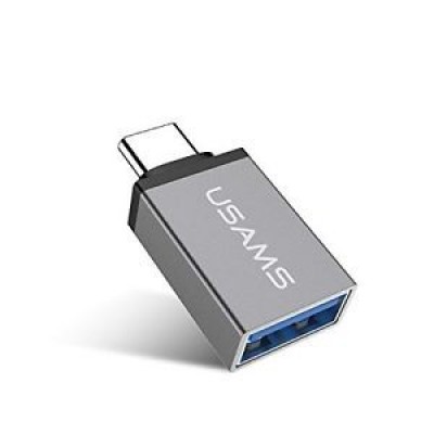 Переходник Usams US-SJ028 Type-C to USB 3.1 OTG Grey