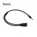 Кабель Hoco UPA06 AUX разветвлитель Tuneful series Black 