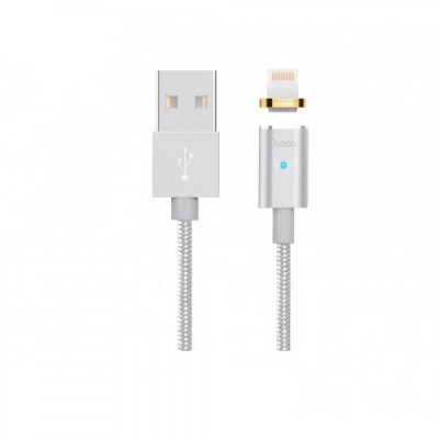 Кабель Hoco U16 magnetic adsorption Lightning Silver