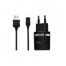 Сетевое зарядное устройство HOCO C12 2USB 2.4A + Кабель Micro Usb Black