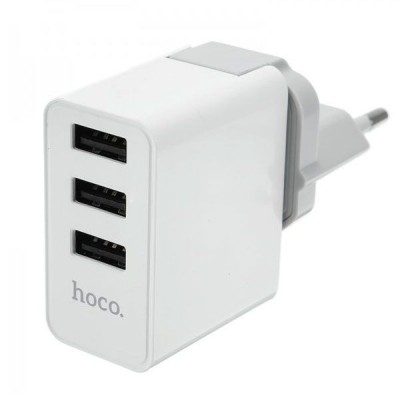 Сетевое зарядное устройство HOCO C20 YOKE 3 USB White