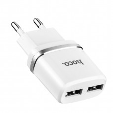 Сетевое зарядное устройство HOCO C12 2USB 2.4A White