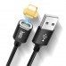 Кабель Hoco U28 Magnetic adsorption Lightning Black
