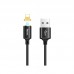 Кабель Hoco U28 Magnetic adsorption Lightning Black