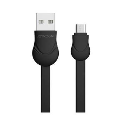 Кабель Joyroom S-L121 Waves Series Flat Cable Micro 1M Black
